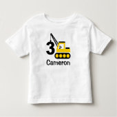 T-Shirt anniversaire 3 ans garçon grue de construc (Devant)