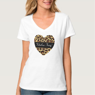 T-shirt Anniversaire 40 A16 fabuleux de léopard noir d'or