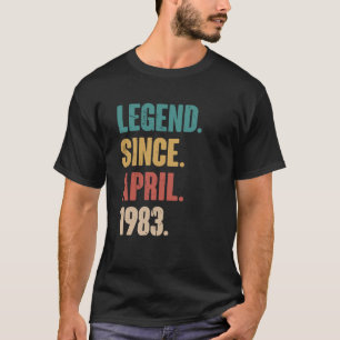 T-shirt Anniversaire 40e Décoration Avril 40 ans Vieux Vin