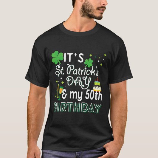 T-shirt Anniversaire 50e Jour de la Saint Patrick Fête cad (Devant)