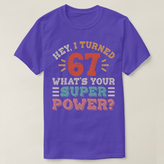 T-shirt Anniversaire 67 ans (Design devant)