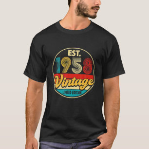 T-shirt anniversaire 68 ans vintage 1958 édition l