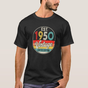 T-shirt Anniversaire 72 ans Vintage 1950 72e anniversaire
