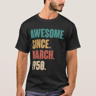 T-shirt Anniversaire 73ème Décoration Mars 73 Ans Vintag