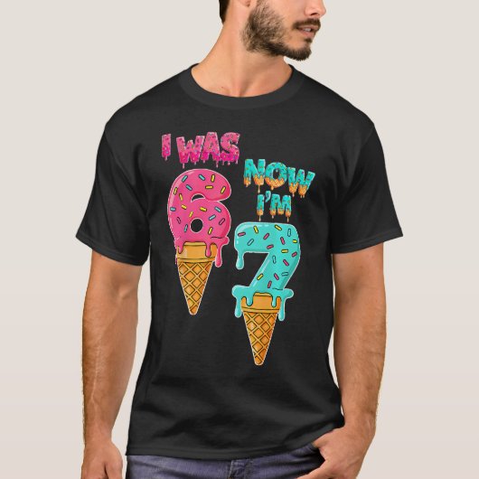 T-shirt Anniversaire 7 Ans J'avais 6 Ans Maintenant J'ai 7 (Devant)