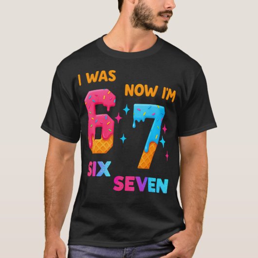 T-shirt Anniversaire 7 Ans J'avais 6 Ans Maintenant J'ai 7 (Devant)