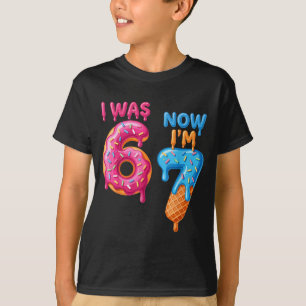 T-shirt Anniversaire 7 Ans J'étais 6 Maintenant Je Suis 7