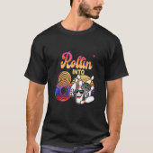 T-shirt Anniversaire 8e Rollin En 8 Bowling Retro Su (Devant)