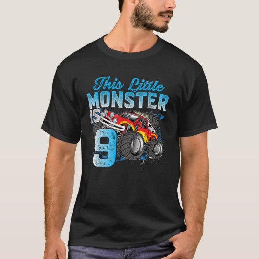 T-shirt Anniversaire 9 ans Enfant Monster Camion 9e B jour (Devant)