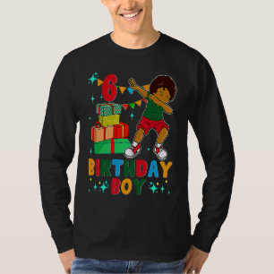 T-shirt Anniversaire African American Boy 6e anniversaire 