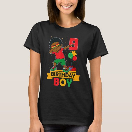 T-shirt Anniversaire African American Boy 8e anniversaire  (Devant)