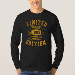 T-shirt Anniversaire Année 1993 Vintage Grunge usagé