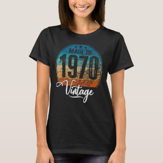 T-shirt Anniversaire année de naissance vintage 1970 anniv