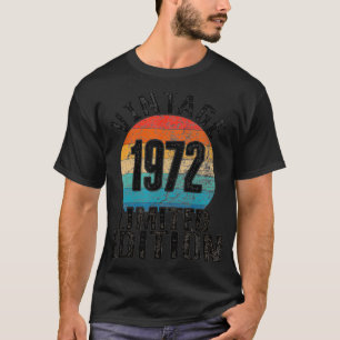 T-shirt Anniversaire année de naissance vintage 1972 anniv