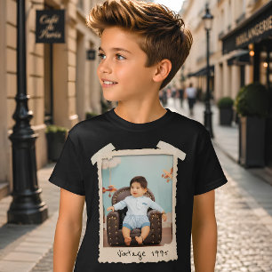 T-shirt Anniversaire avec photo vintage personnalisée