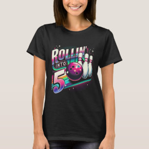 T-shirt Anniversaire Bowling Roulant Dans La Fête 5 5ème A