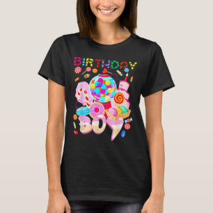 T-shirt Anniversaire Boy Candy Land Candy Crew Sweet Anniv