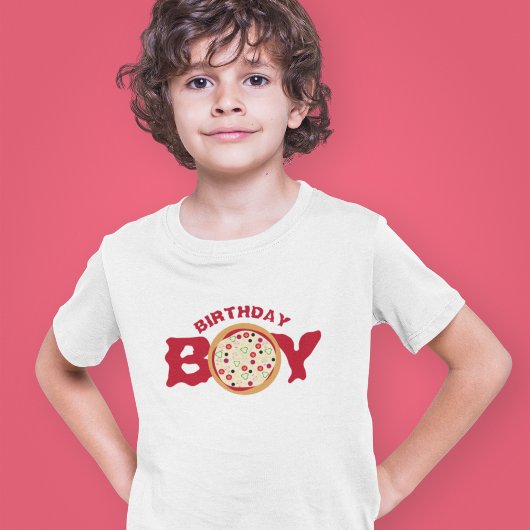 T-shirt Anniversaire Boy Pizza Party Amusement