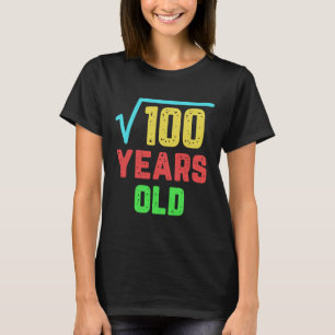 T-shirt Anniversaire Cadeau Carré Racine De 100 10 Ans