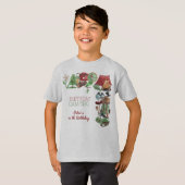 T-shirt Anniversaire camping nature randonnée pour enfants (Devant entier)