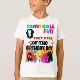T-shirt Anniversaire coloré pour le jeu de peinture