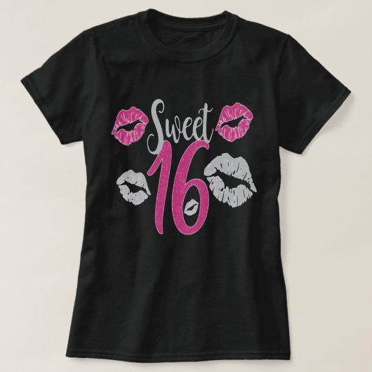 T-shirt Anniversaire cool douce 16 (Design devant)