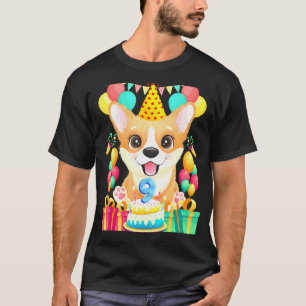 T-shirt Anniversaire Corgi 9ème 9 Ans