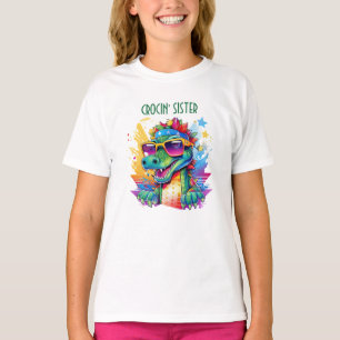T-shirt Anniversaire Crocodile Sœur Frère Cousin Assorti
