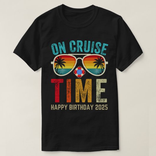 T-shirt Anniversaire Croisière Drôle Cadeau 2025 (Design devant)