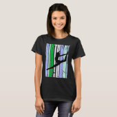 T-shirt Anniversaire Danse Fille Retro Saison Bleu Vert (Devant entier)