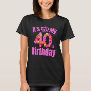 T-shirt Anniversaire de 40 ans Fleur Anniversaire C'est My