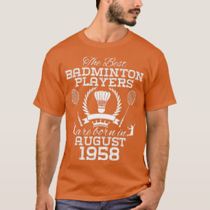 T-shirt Anniversaire de 66 ans en août 1958 Meilleur Badmi