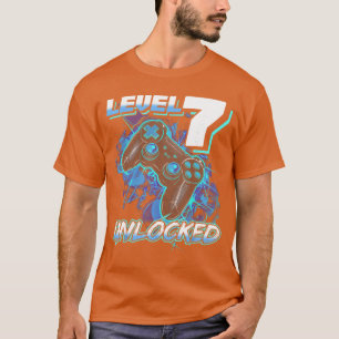 T-shirt Anniversaire de 7 ans Gamer 7 ans Drôle Bday Garço