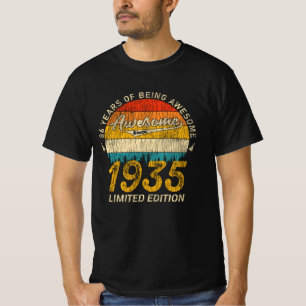 T-shirt anniversaire de 90 ans 1935 merveilleux 90e annive