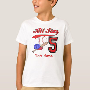 T-shirt Anniversaire de base-ball d'All Star 5ème