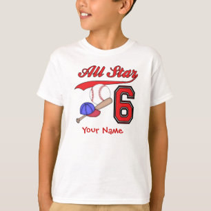 T-shirt Anniversaire de base-ball d'All Star 6ème