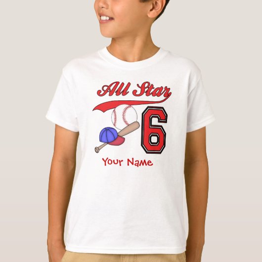 T-shirt Anniversaire de base-ball d'All Star 6ème (Devant)