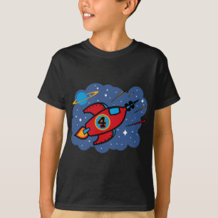 T-shirt Anniversaire de bateau de Rocket 4ème