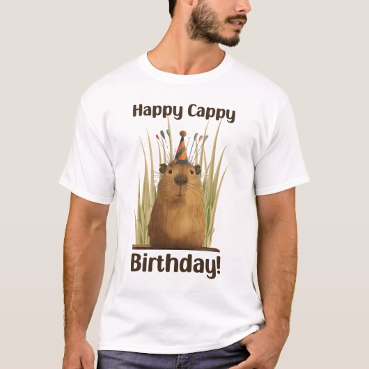 T-shirt Anniversaire de Capybara (Devant)