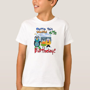 T-shirt Anniversaire de créatures de l'espace 6ème