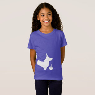 T-Shirt Anniversaire de Dachshund avec Cupcake Long Split