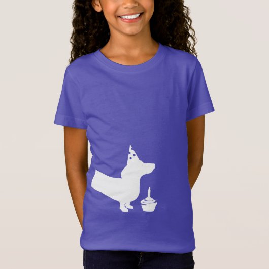 T-Shirt Anniversaire de Dachshund avec Cupcake Long Split (Devant)