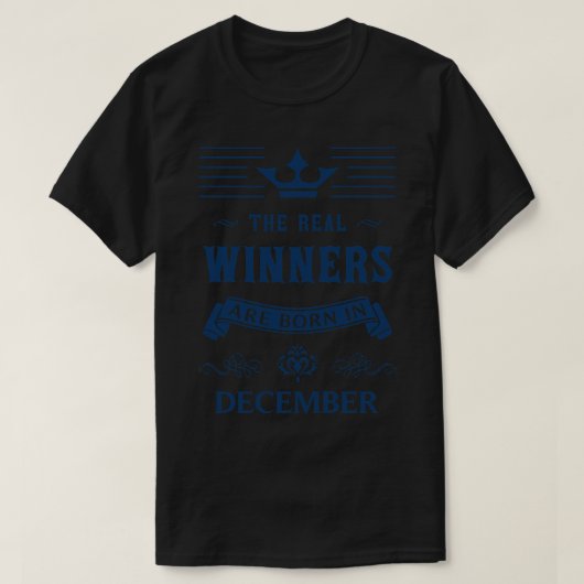 T-shirt anniversaire de décembre (Design devant)