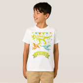 T-shirt Anniversaire de Dinosaur Personnalisé (Devant entier)