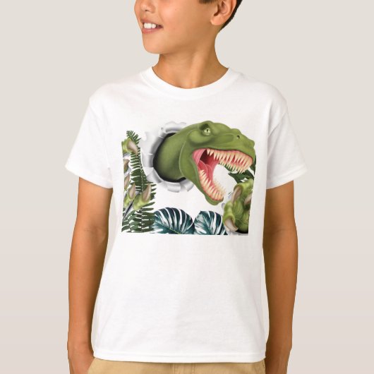 T-shirt Anniversaire de dinosaure 3D (Devant)