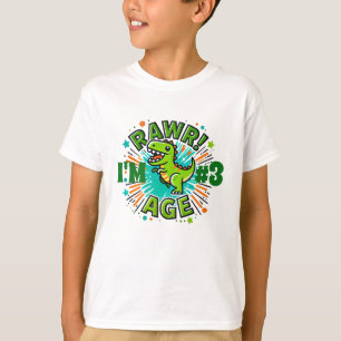 T-shirt Anniversaire de Dinosaure personnalisé