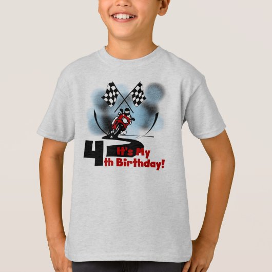 T-shirt Anniversaire de emballage de moto 4ème (Devant)