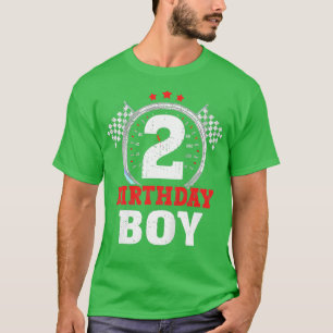 T-shirt Anniversaire de enfant Boy 2 wen Race Car 2nd Birt