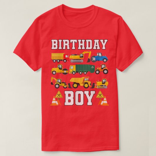 T-shirt Anniversaire de enfant Boy Funny Construction Anni (Design devant)