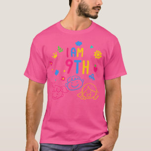 T-shirt anniversaire de enfant de 9e année Journée des enf